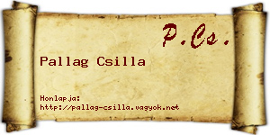 Pallag Csilla névjegykártya