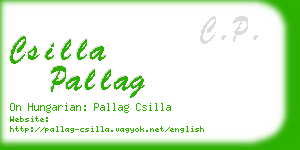 csilla pallag business card